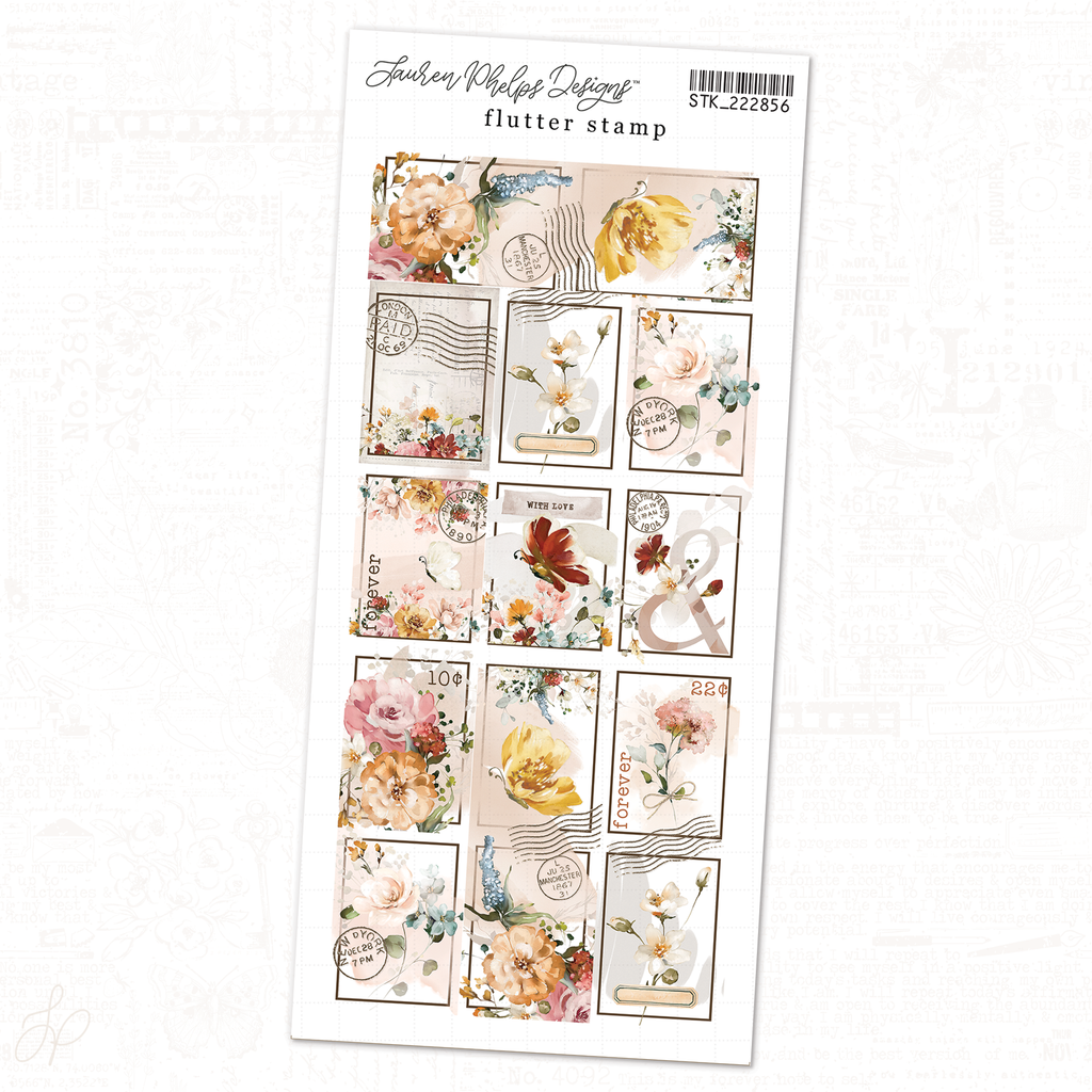 Flutter Stamp | Washi Stamp Sheet