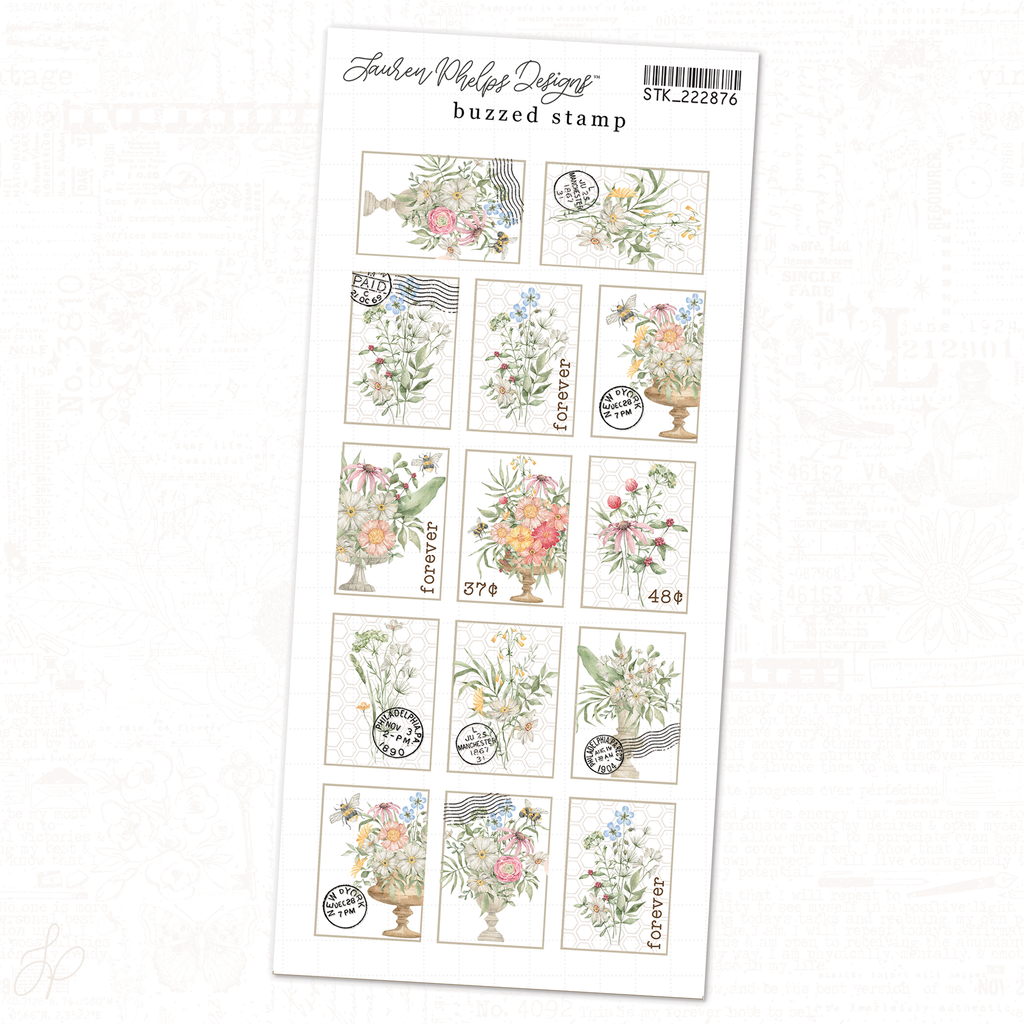 Buzzed | Stamp | Washi Stamp Sheet