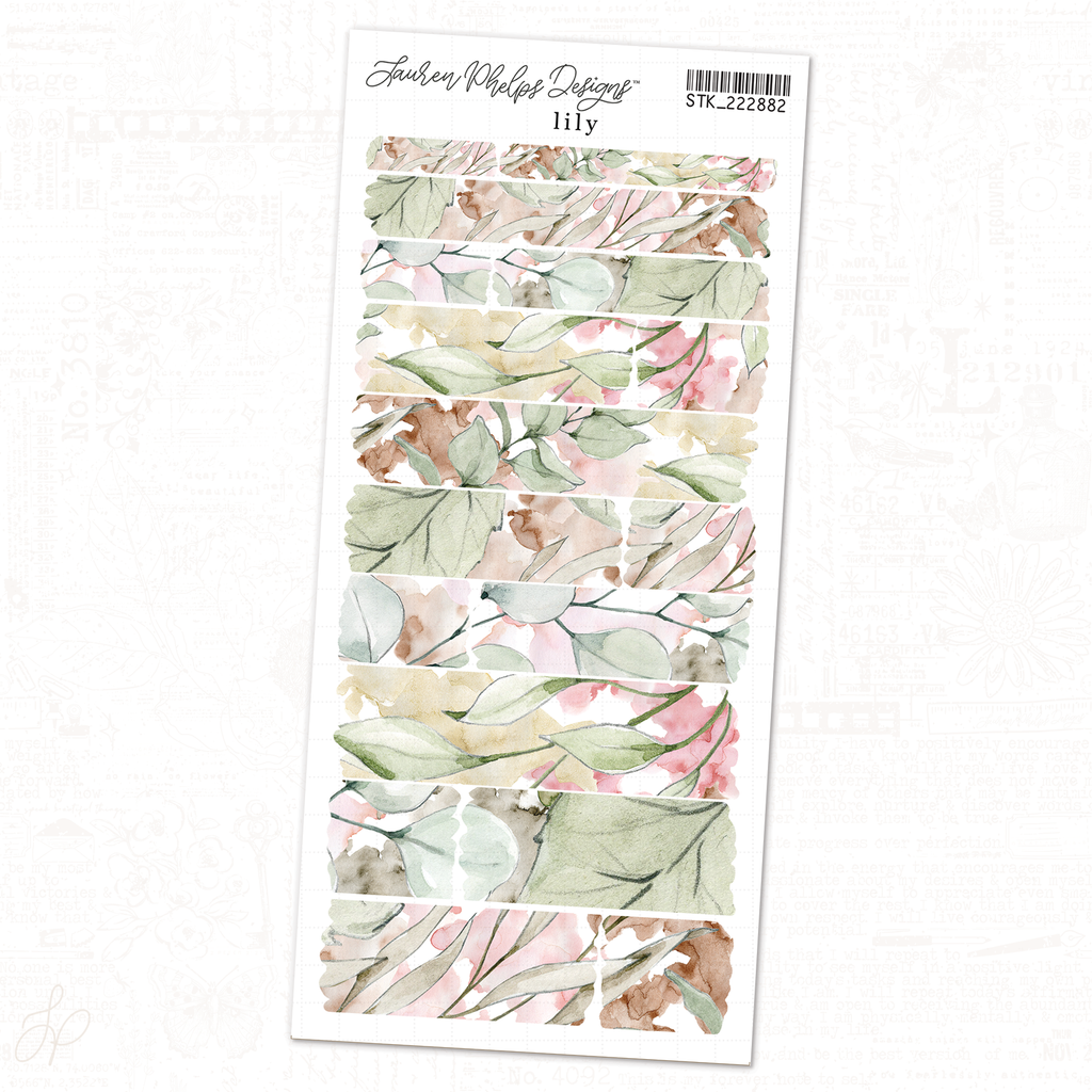 Lily | Sheet 2 | Washi Strips Sheet