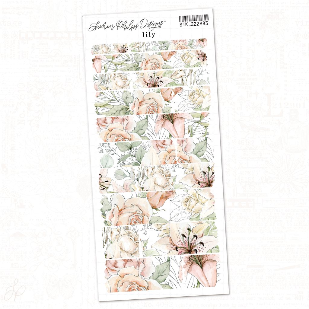 Lily | Sheet 3 | Washi Strips Sheet