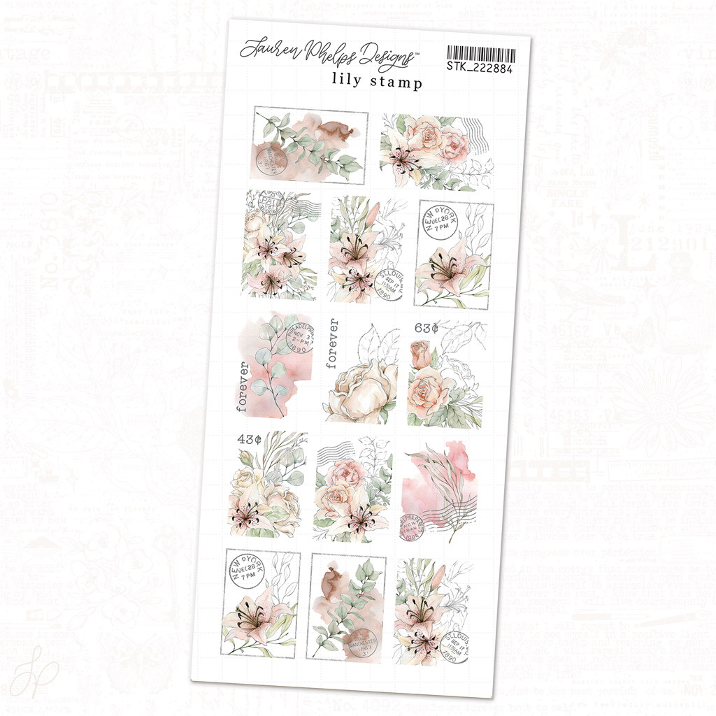 Lily Stamp | Washi Stamp Sheet