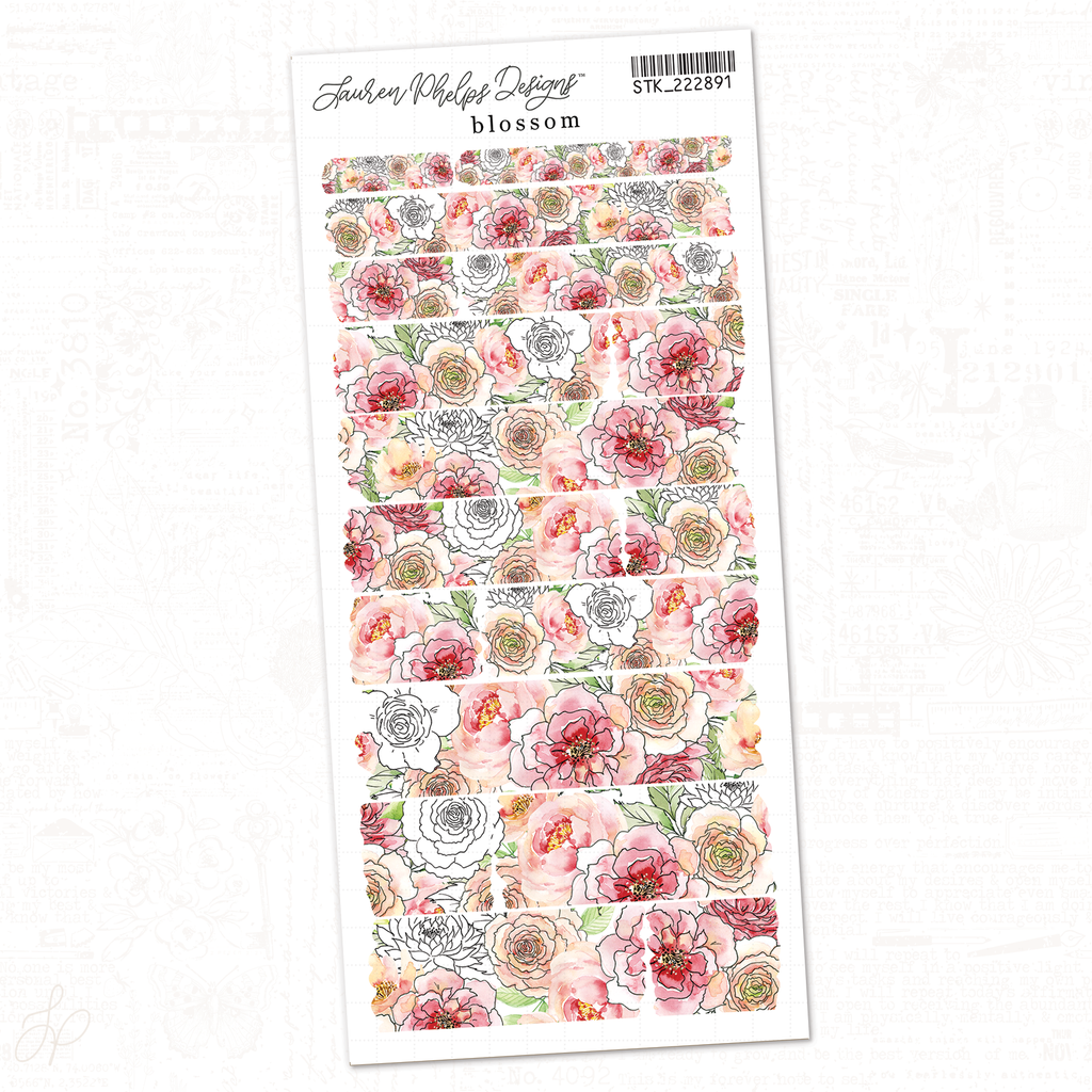 Blossom | Sheet 1 | Washi Strips Sheet