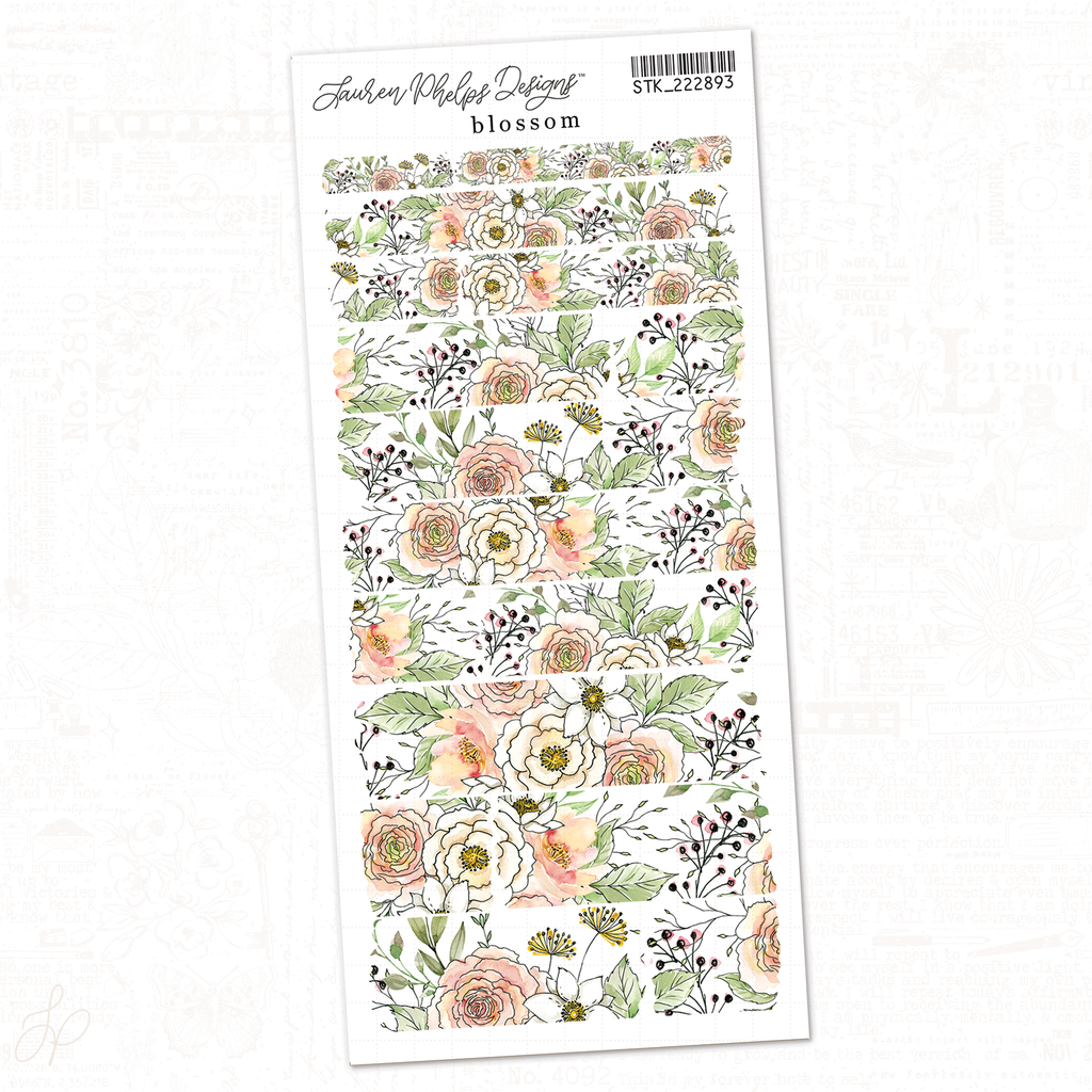 Blossom | Sheet 3 | Washi Strips Sheet