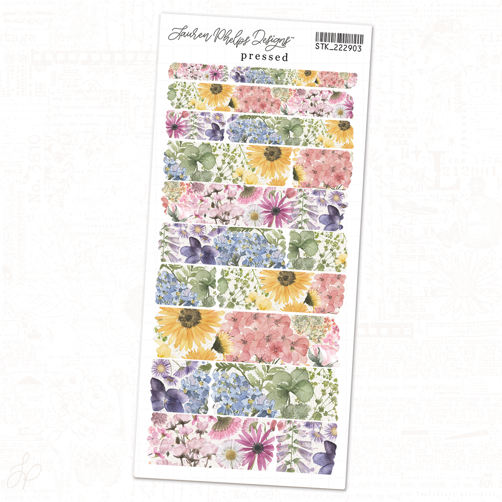 Pressed | Sheet 3  | Washi Strips Sheet