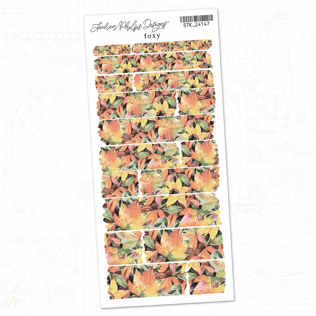 Foxy Collection | Sheet 4 | Washi Strips Sheet