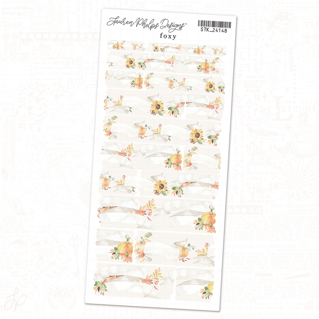 Foxy Collection | Sheet 5 | Washi Strips Sheet