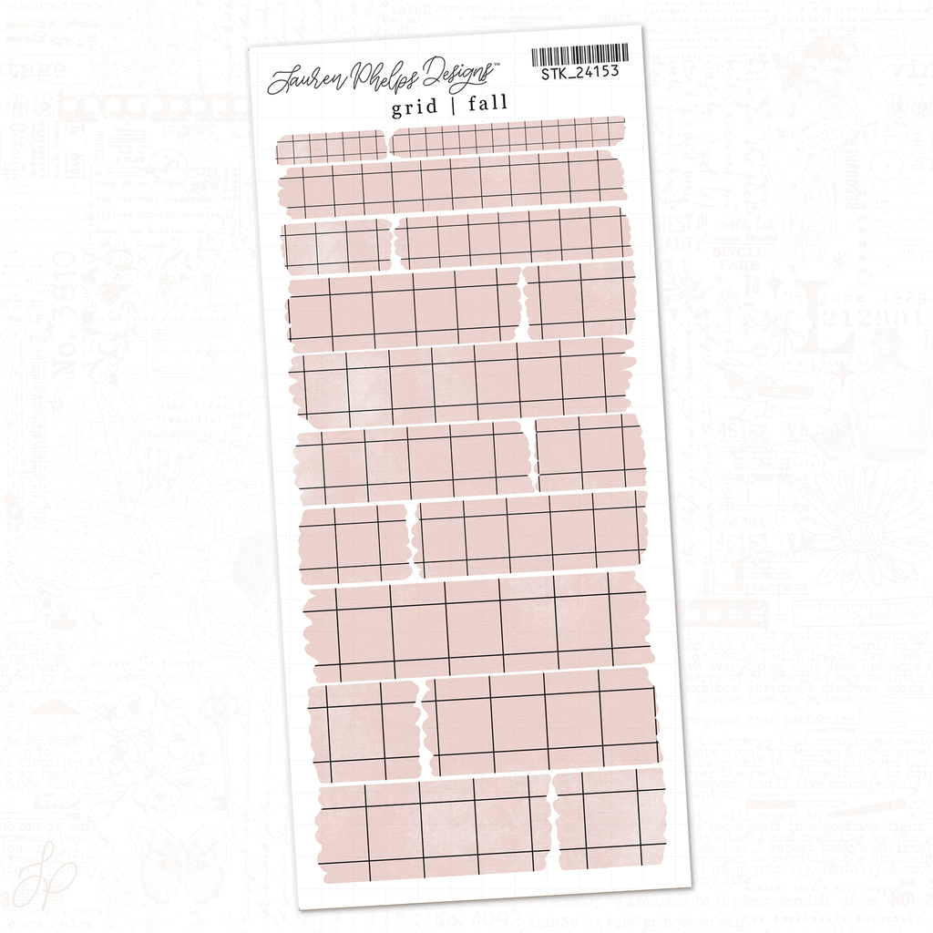 Grid | Porcelain | Washi Strips Sheet