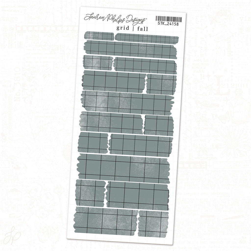 Grid | Riverway | Washi Strips Sheet