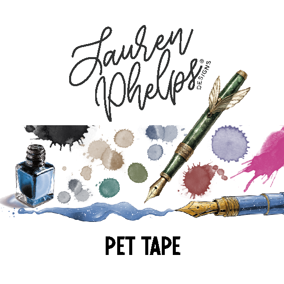 Fountain Pen Kiss Cut, Perforated, Satin P.E.T. Tape 55mm