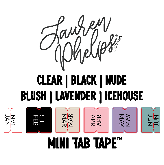 TabTape™ || Mini Classic Kiss Cut, Perforated, Satin P.E.T. Tape 10mm