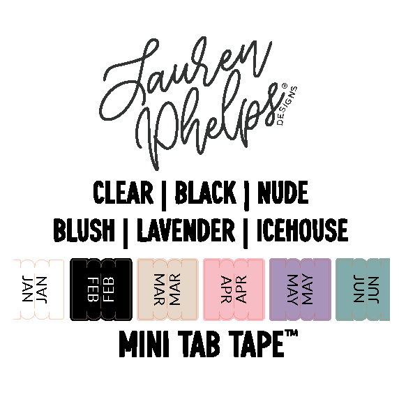 TabTape™ || Mini Rounded Kiss Cut, Perforated, Satin P.E.T. Tape 10mm