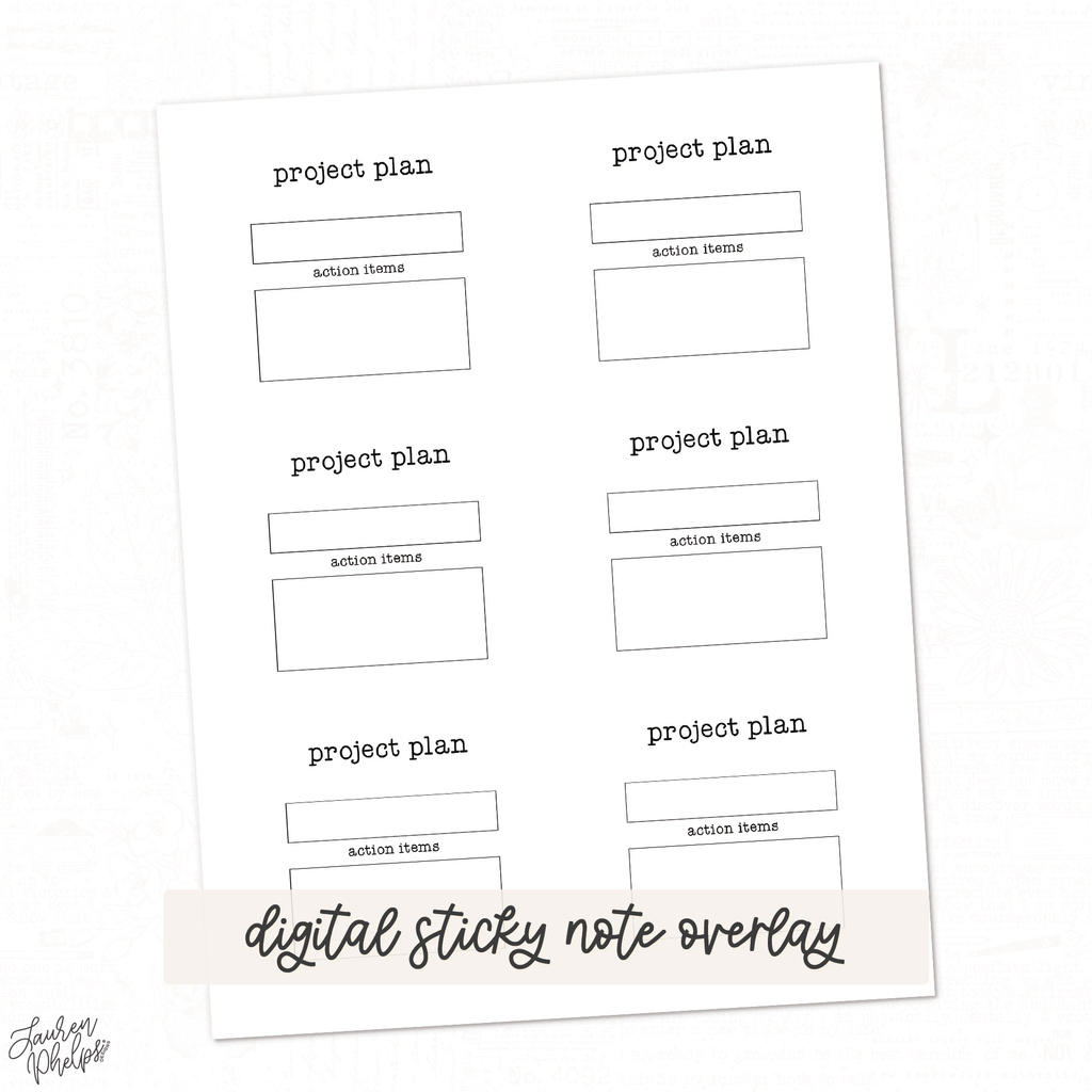 DIGITAL | Vol 13 Project Sticky Note Overlay