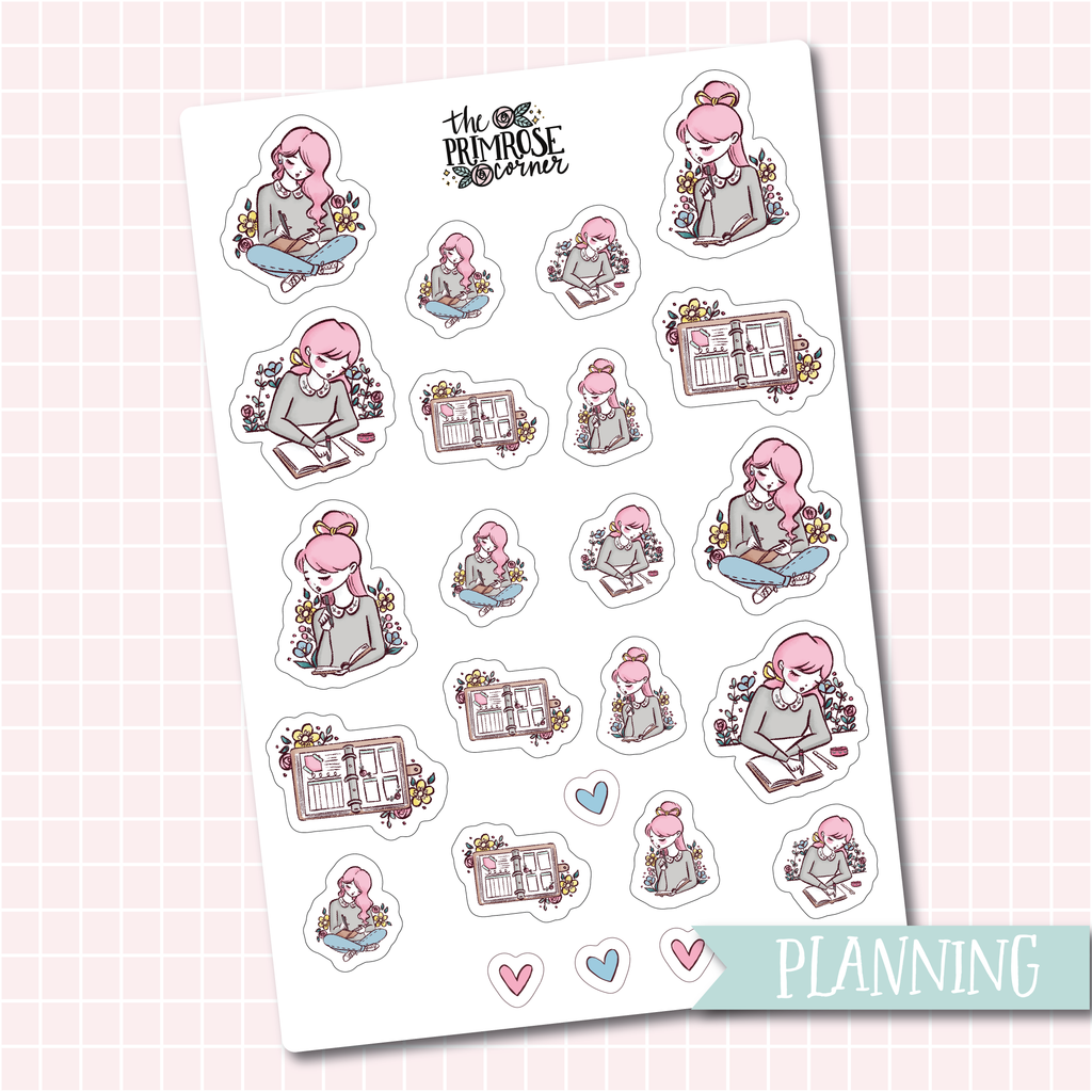 THE PRIMROSE CORNER || Planning & Journaling Primrose Character Stickers