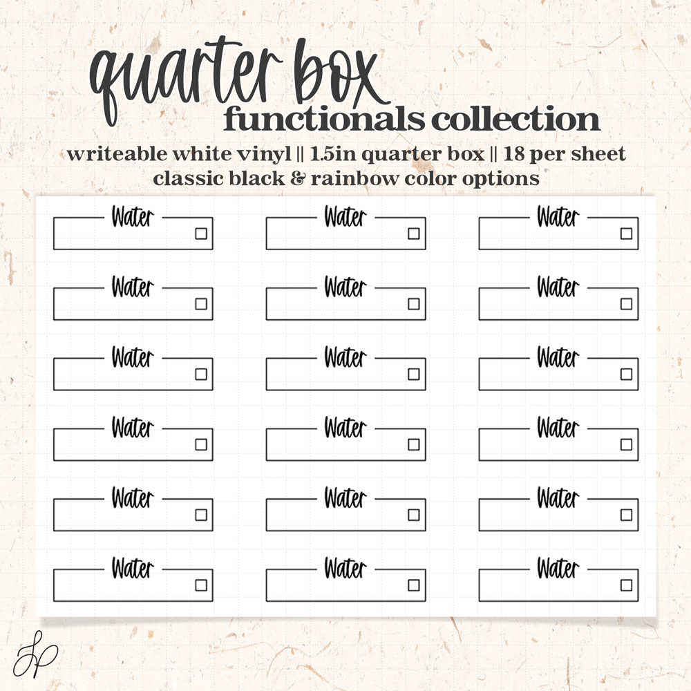 Water || Quarter Box Planner Stickers