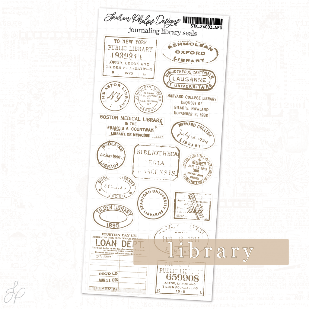 Journaling Library Seals | Classically Chic Basics