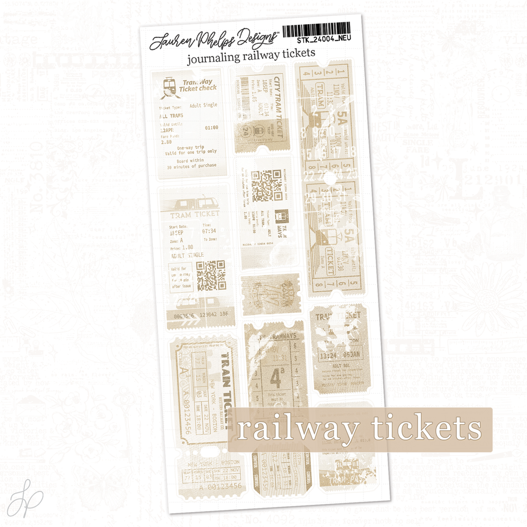 Journaling Railway Tickets | Classically Chic Basics