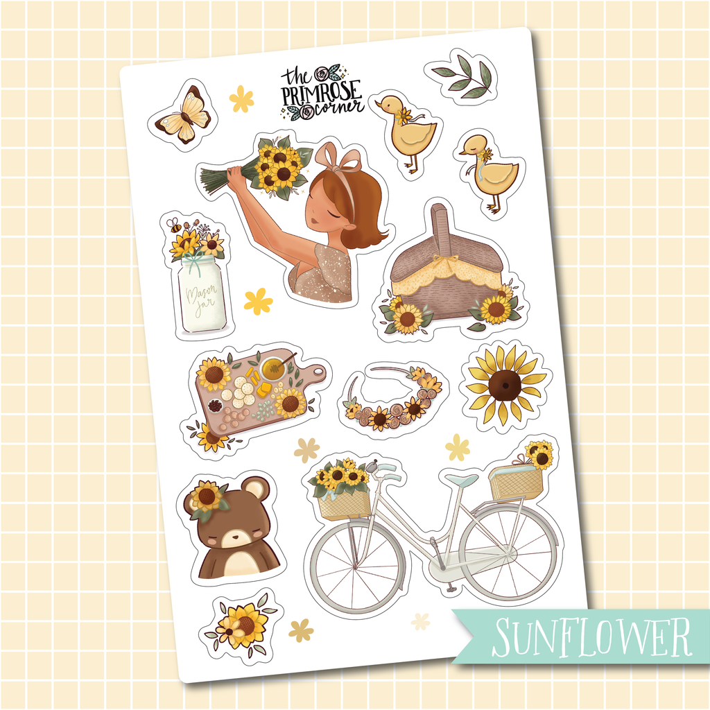 THE PRIMROSE CORNER || Sunflower Collection I Sunflower Picnic I Sheet Four