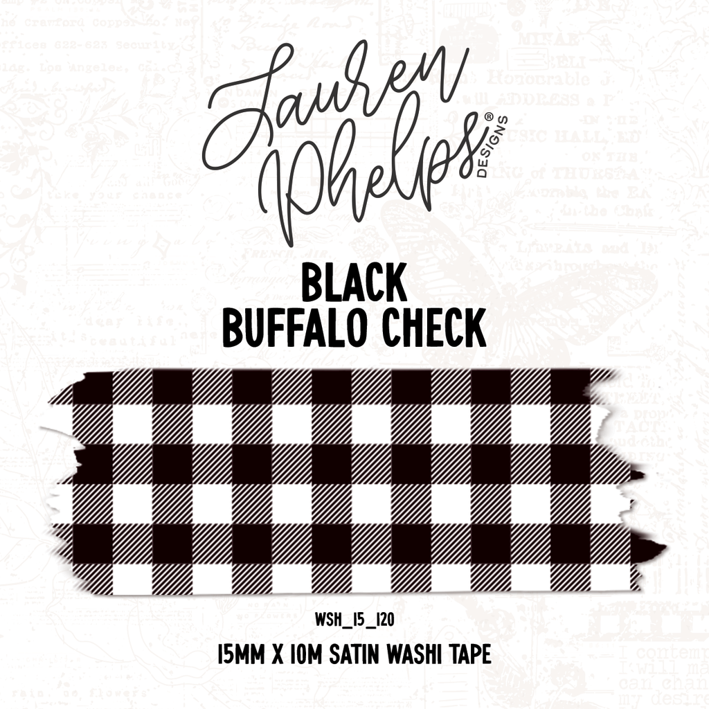 Black | Buffalo Check 15mm washi