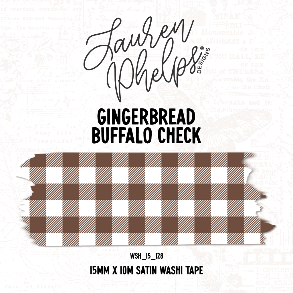 Gingerbread | Buffalo Check 15mm washi