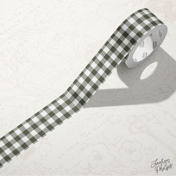 Olive | Buffalo Check 15mm washi