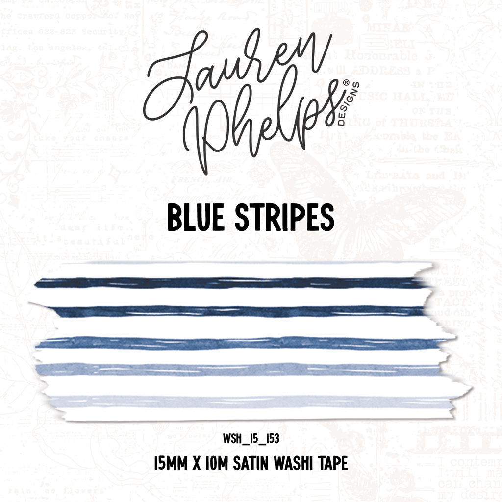 Blue Stripes 15mm washi