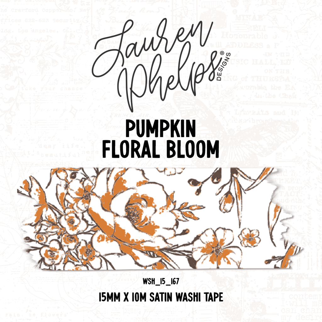 Pumpkin | Floral Bloom 15mm washi