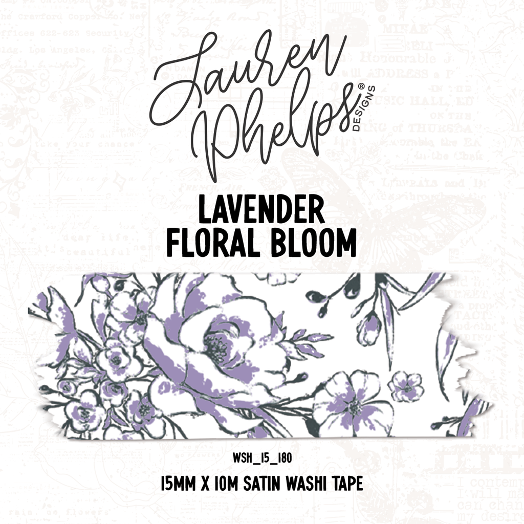Lavender | Floral Bloom 15mm washi