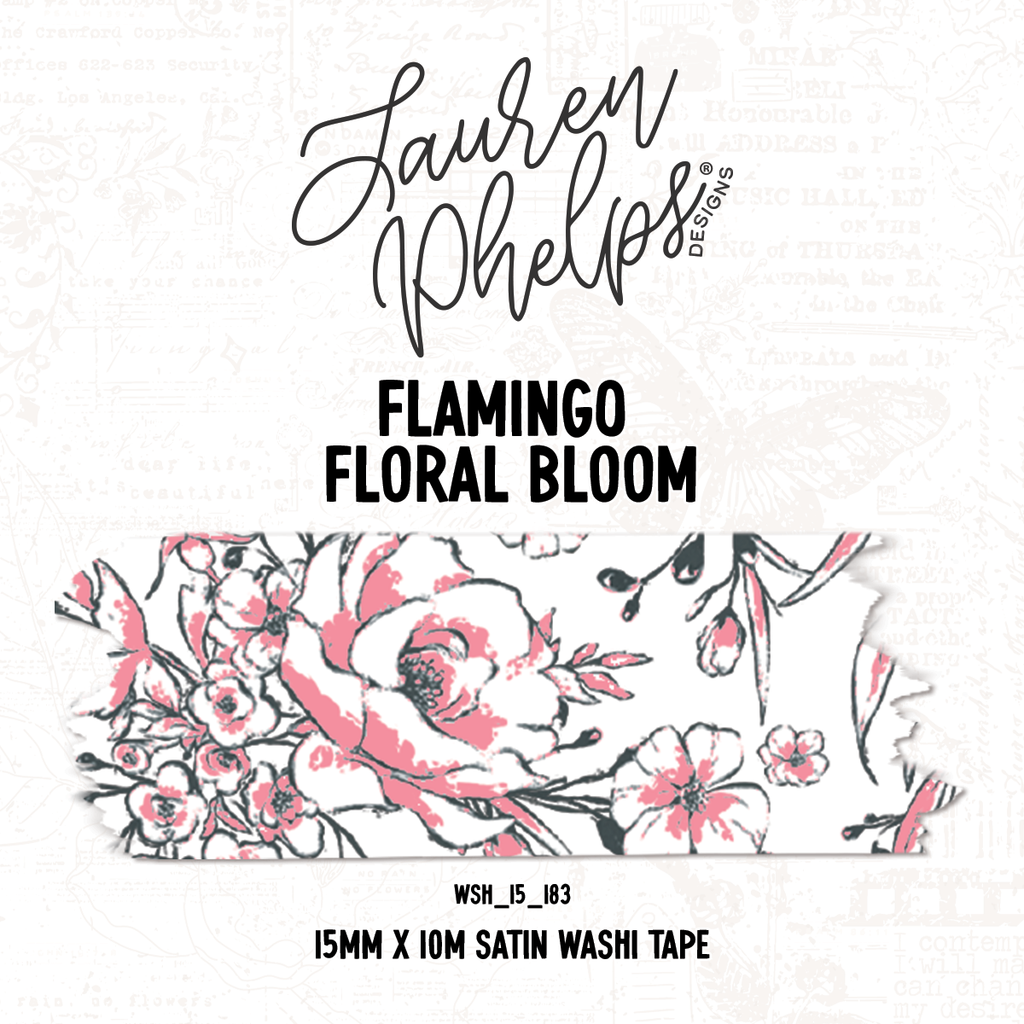 Flamingo | Floral Bloom 15mm washi