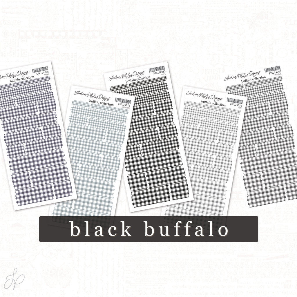 Buffalo Black | Washi Strips Set of 5