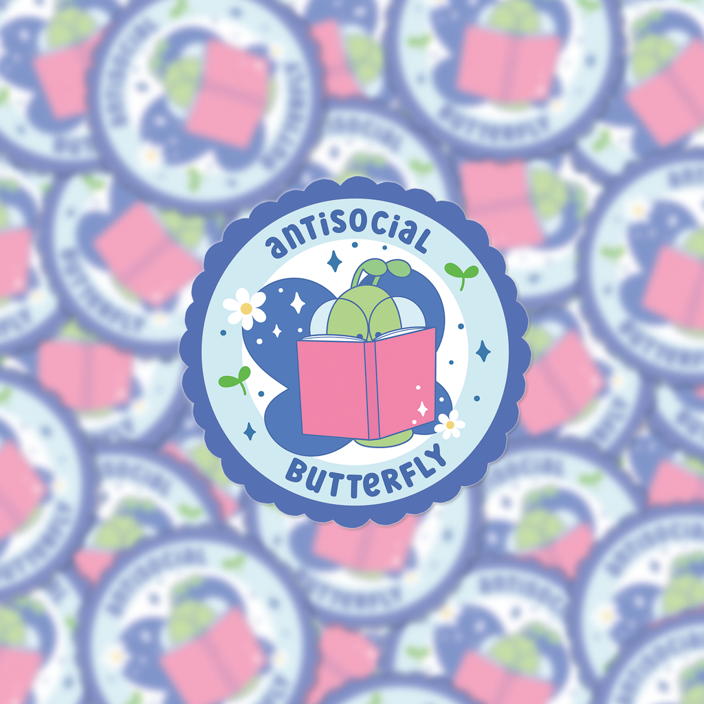 Anti Social Butterfly Decal Sticker