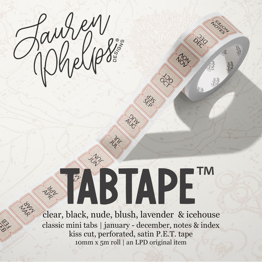 TabTape™ || Mini Classic Kiss Cut, Perforated, Satin P.E.T. Tape 10mm