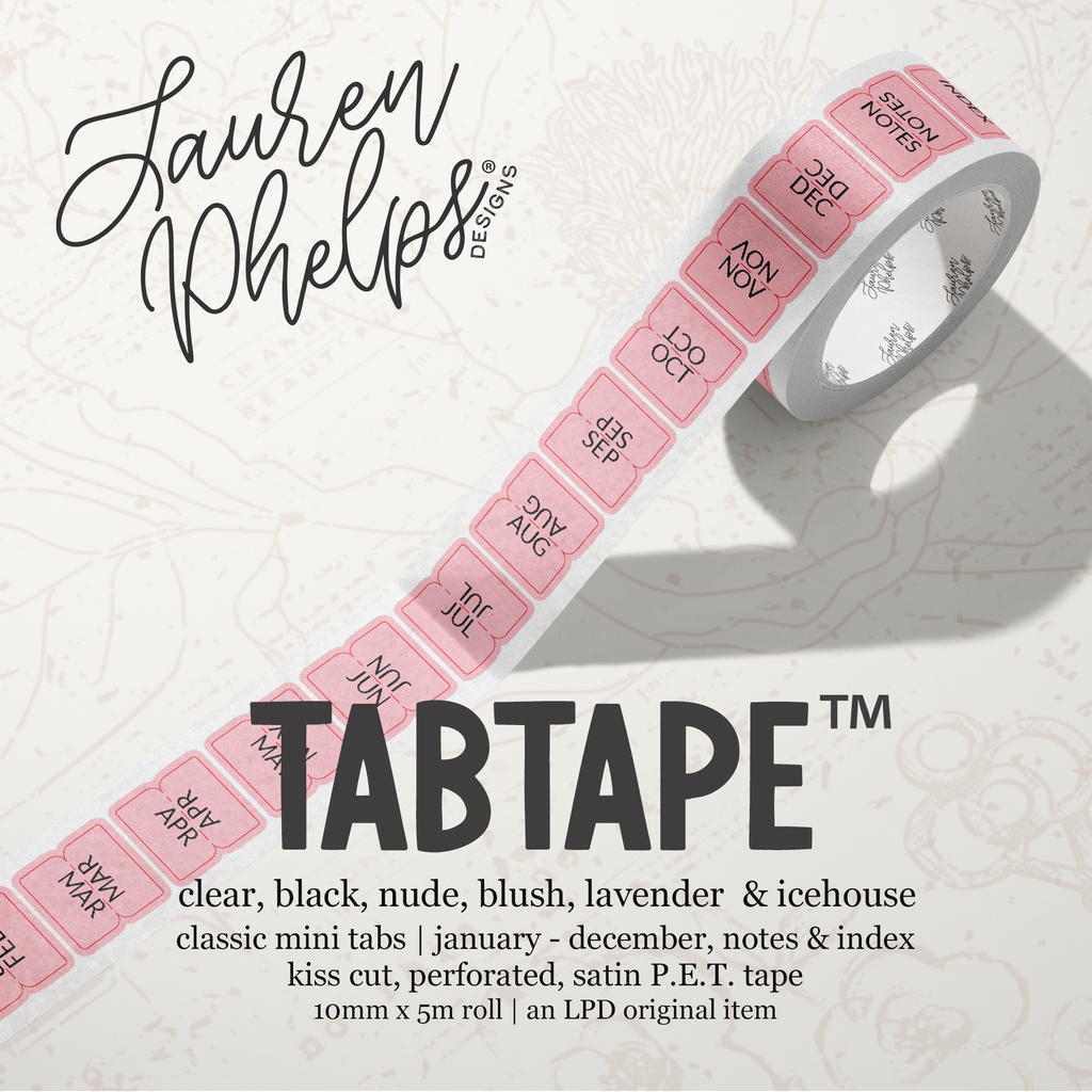 TabTape™ || Mini Classic Kiss Cut, Perforated, Satin P.E.T. Tape 10mm