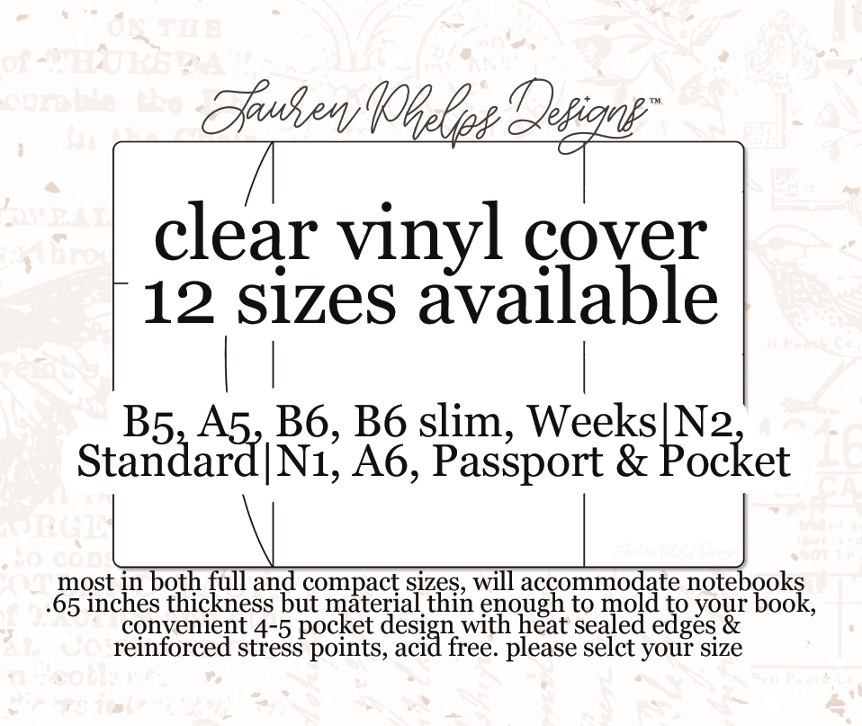 Clear Soft Vinyl Notebook Cover | Now in 12 *new* sizes