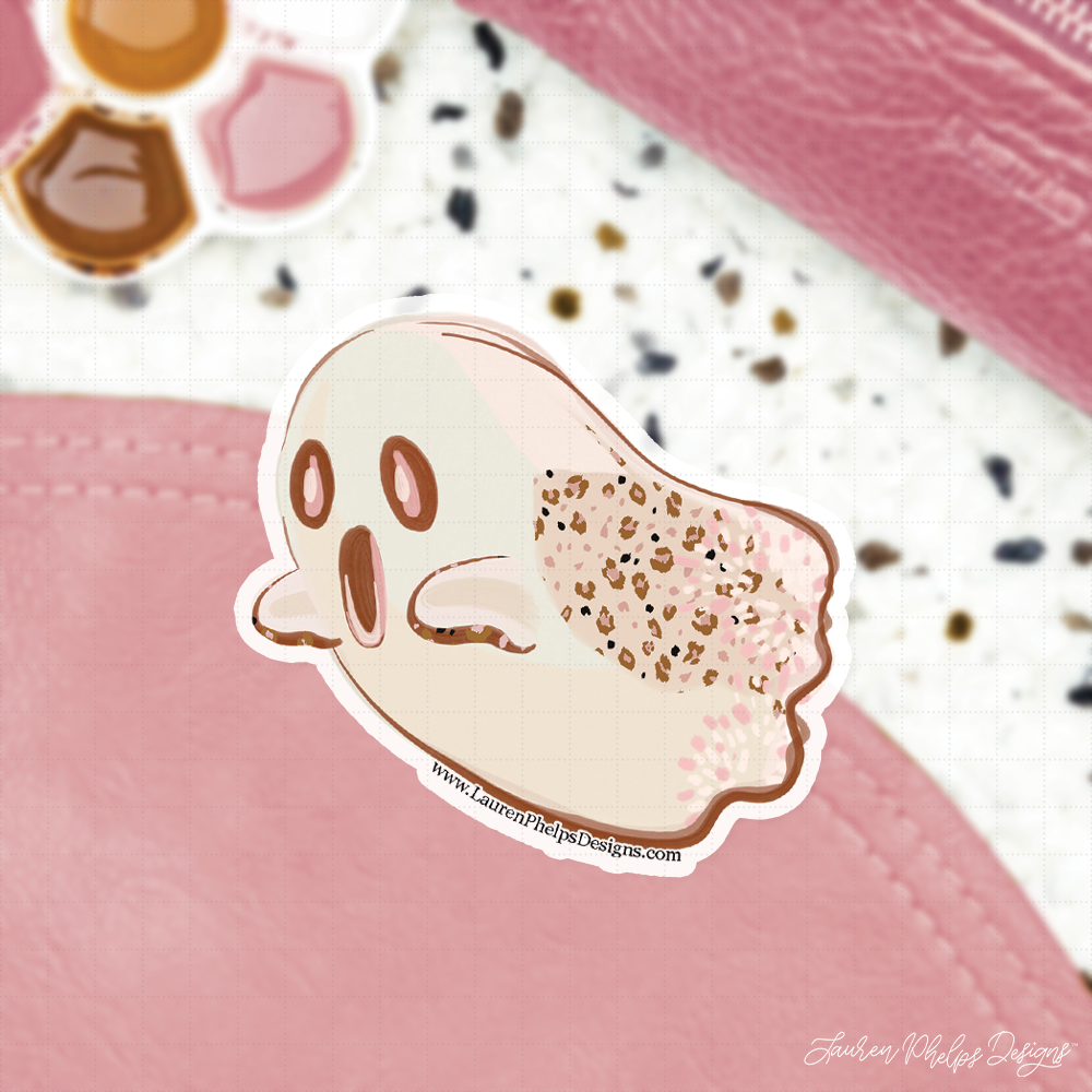 Pink Porcelain Ghostie Luxe Sticker Decal