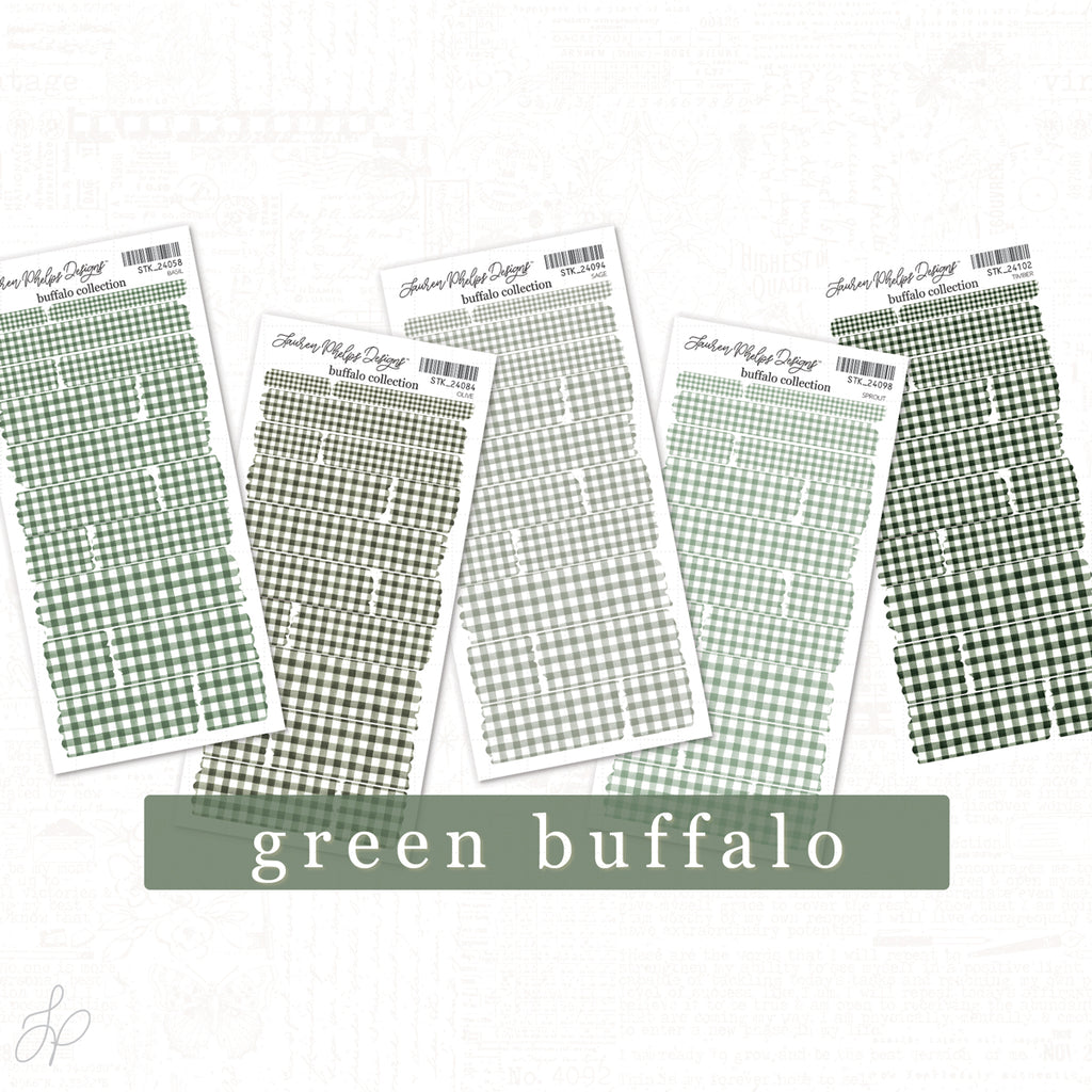 Buffalo Green | Washi Strips Set of 5