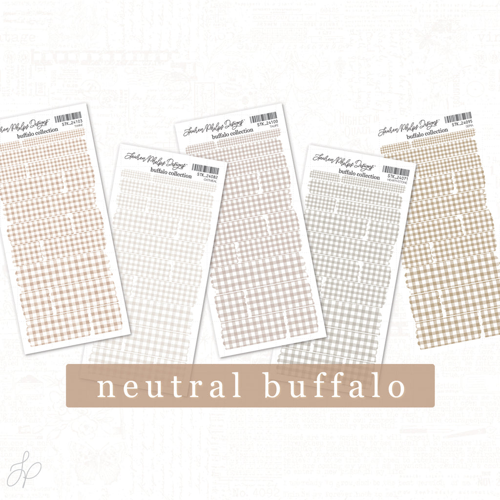 Buffalo Neutrals | Washi Strips Set of 5