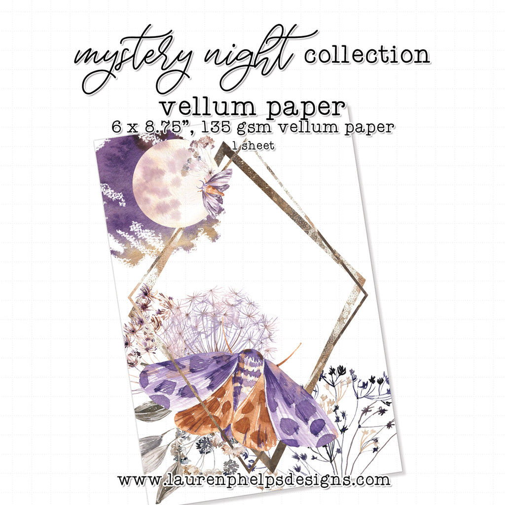 Mystery Night Frame Luxe Vellum Sheet