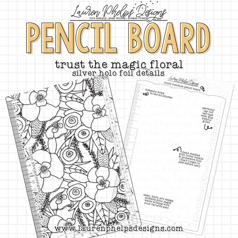 DISCONTINUED | Trust The Magic Holo Silver Foil Pencil Board