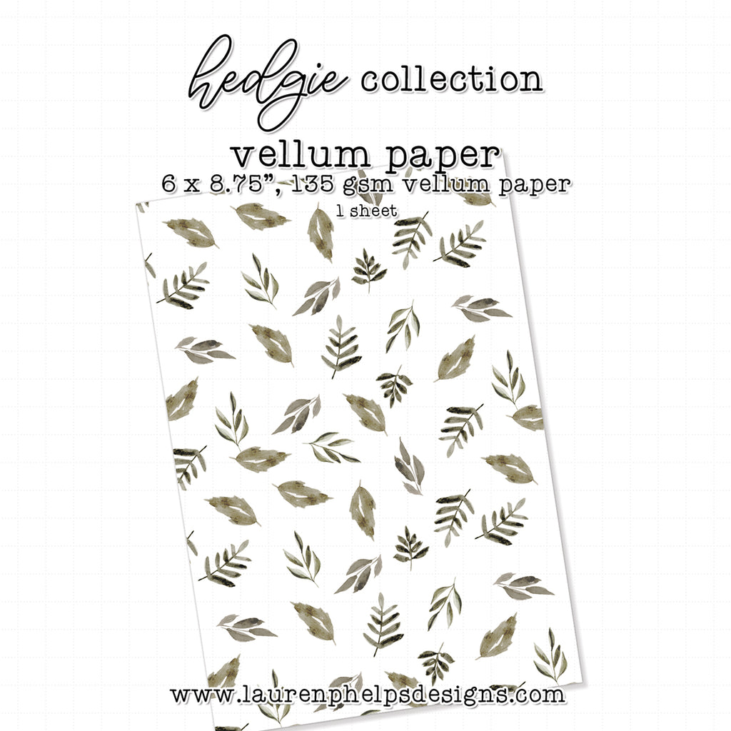 Hedgie Fauna Luxe Vellum Sheet