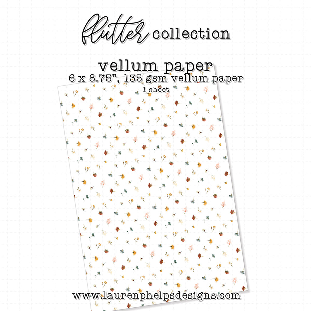 Flutter Petite Floral Luxe Vellum Sheet