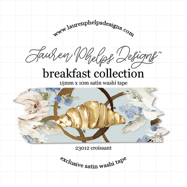 Breakfast 'Croissant' Satin Washi 15mm