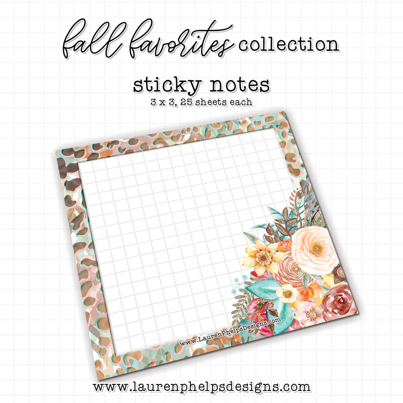 Fall Favorites Sticky Note